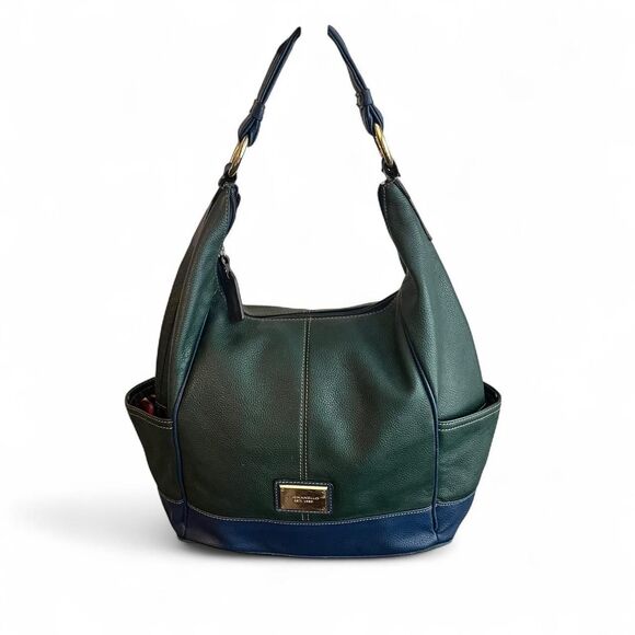Tignanello Western Hobo Bag Green and Navy - Picture 1 of 8